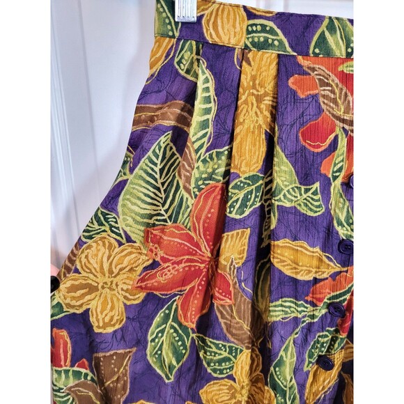 Alfred Dunner Vintage Floral Midi Skirt Size 10 Petite - Picture 2 of 6
